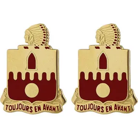 160th Field Artillery Regiment Unit Crest (Toujours En Avant) - Sold in Pairs