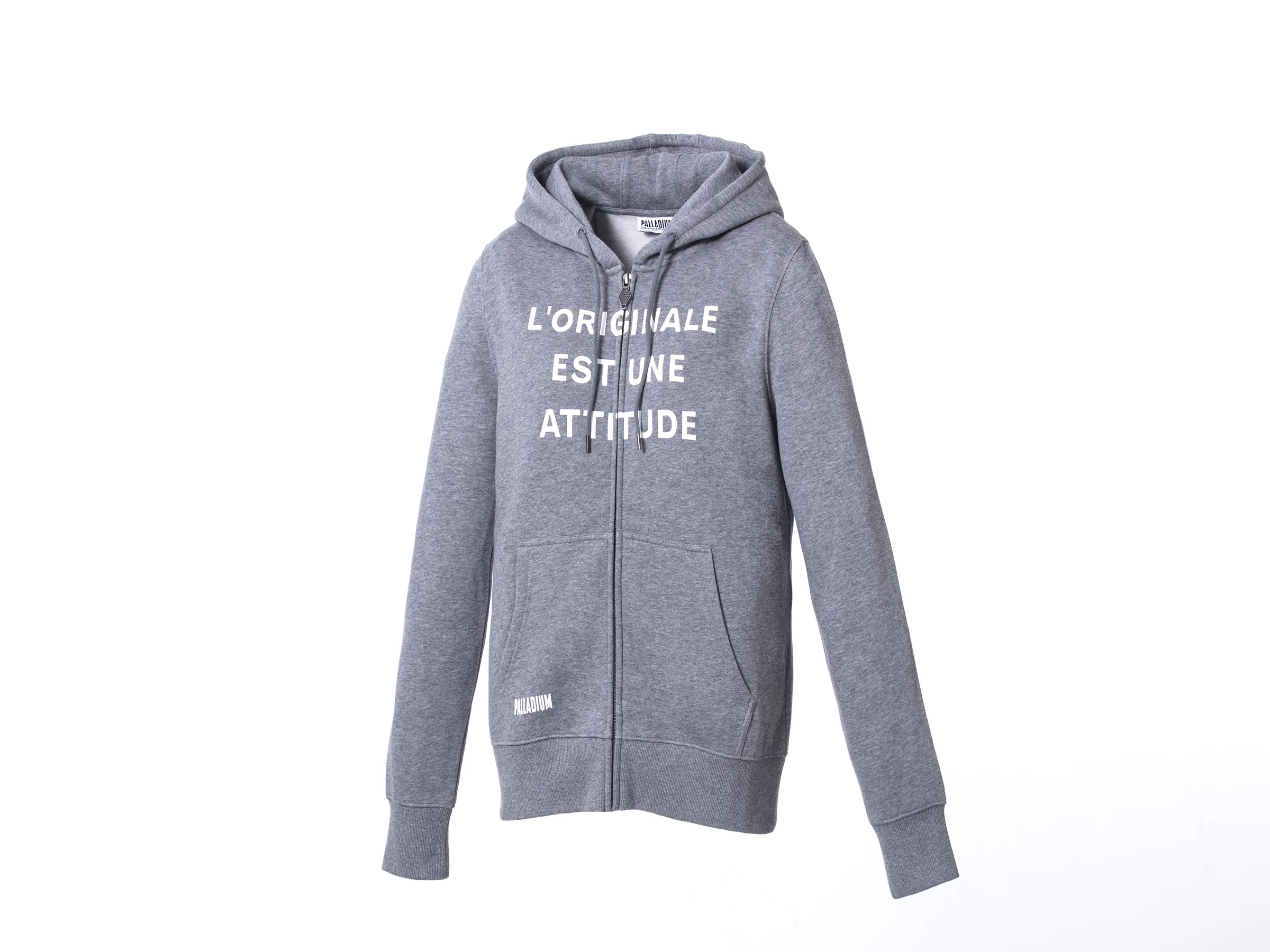 192419-004 | ORIGINALE ATTITUDE ZIP UP HOODY | DARK HEATHER GREY