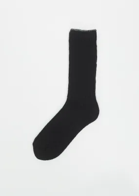 2x1 Rib Socks — Black