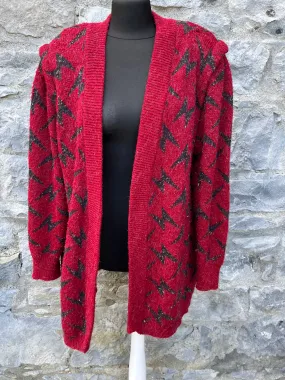 80s red thunder cardigan uk 12-14