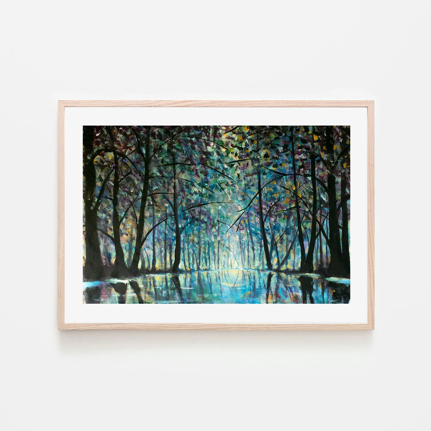 A Forests Reflection, Style B, Hand-Painted Canvas