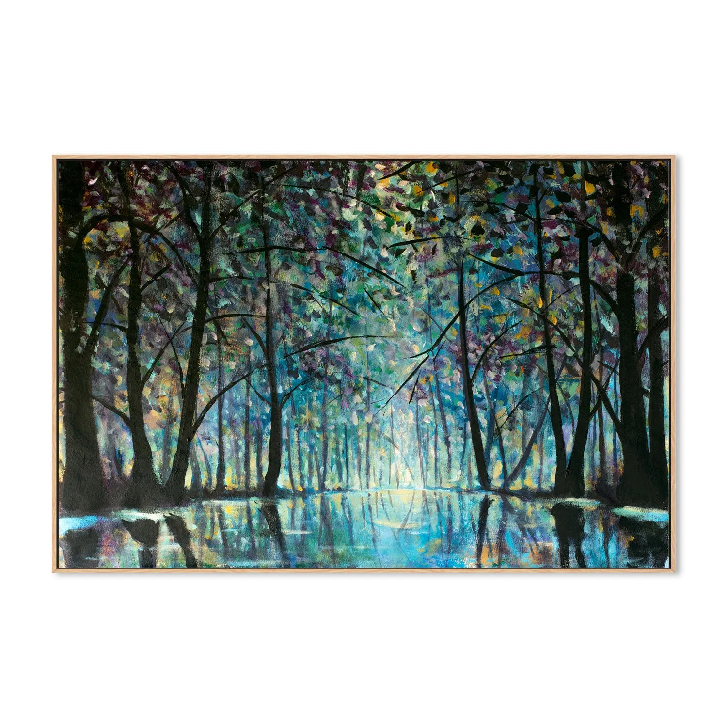 A Forests Reflection, Style B, Hand-Painted Canvas