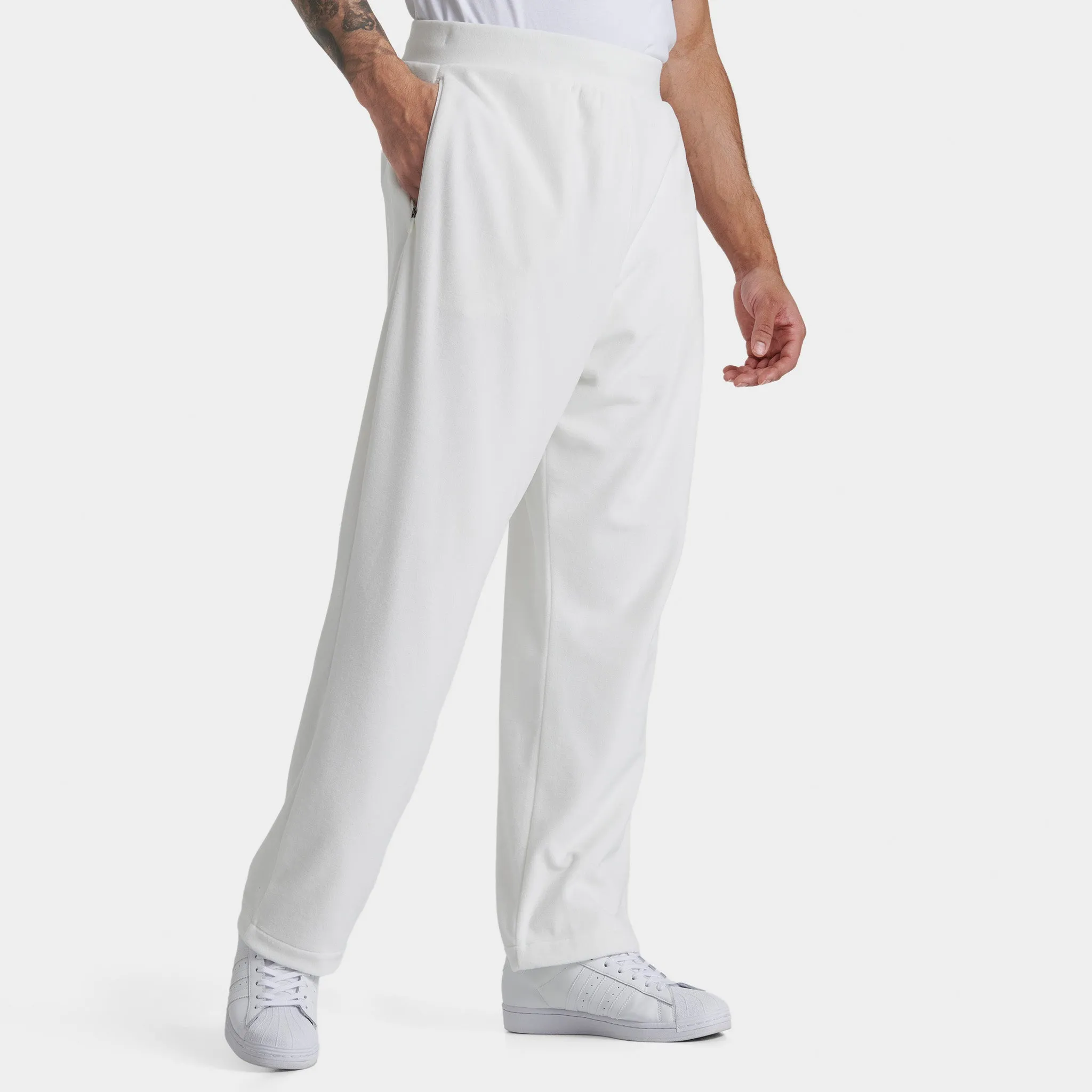 adidas Basketball Velour Pants / Cloud White