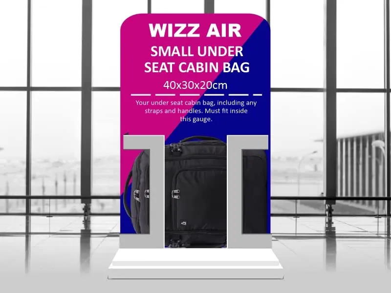 Aerolite Wizz Air Bundle, Expandable (55x40x20cm) to (55x40x23cm) Wizz (Priority) Maximum Cabin Suitcase and 40x30x20cm Wizz Air Maximum Size Eco-Friendly Backpack