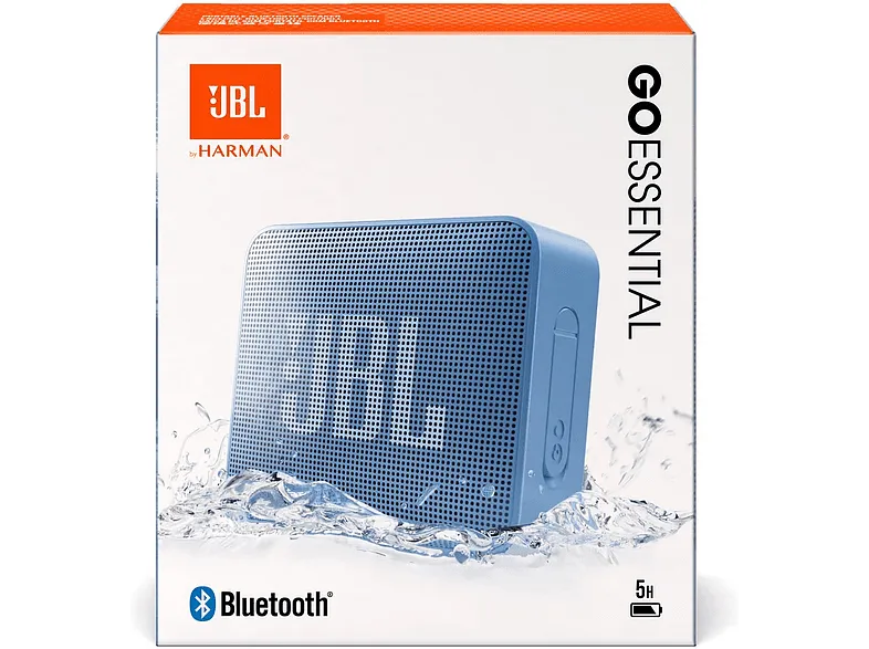 Altavoz inalámbrico - JBL Go Essential, 3.1 W, Bluetooth 4.2, Hasta 5 horas, IPX7, Azul