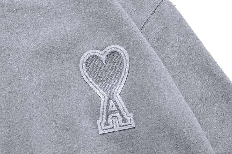 AMI Paris Ami de Coeur logo Crewneck - Grey