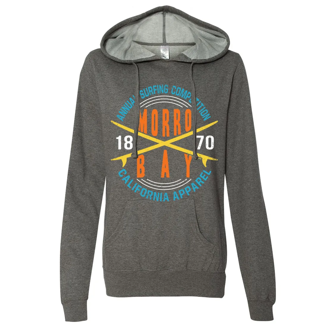 Annual Surfing Competition Ladies Lightweight Fitted Hoodie