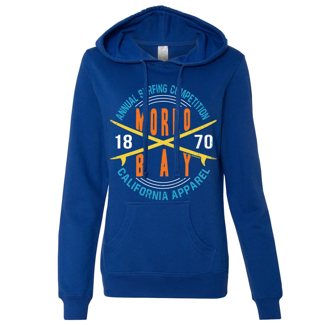 Annual Surfing Competition Ladies Lightweight Fitted Hoodie