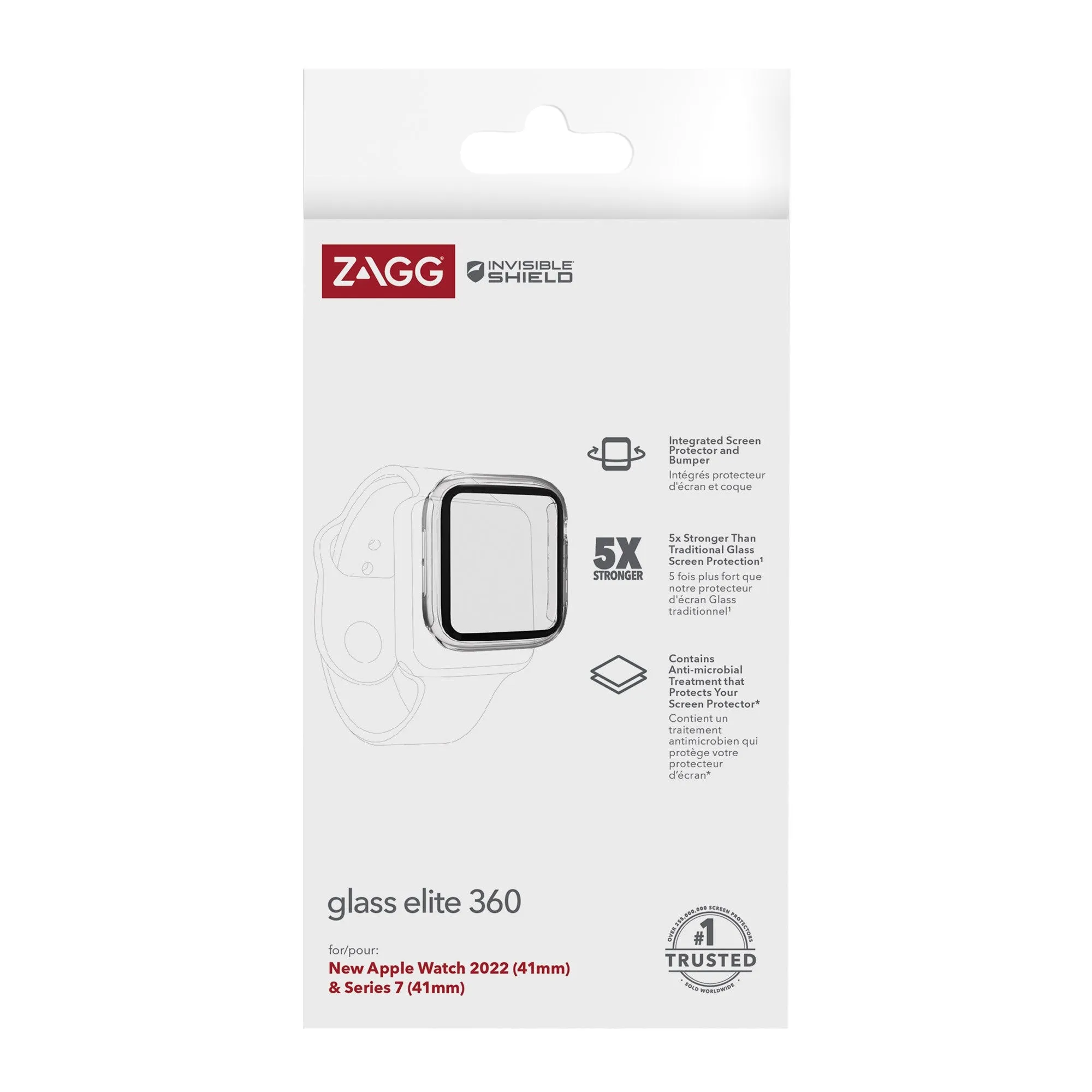 Apple Watch (41mm) ZAGG InvisibleShield Glass Elite 360 Screen Protector - 15-10534