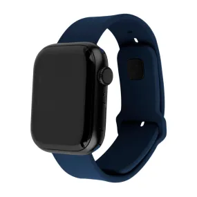 Apple Watch (42 / 44 / 45 / SE / 49mm) Fixed Sporty Silikone Rem Sæt - Blå