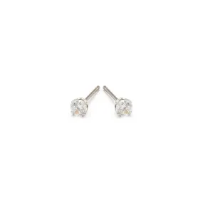 April Birthstone Stainless Steel Stud Earrings