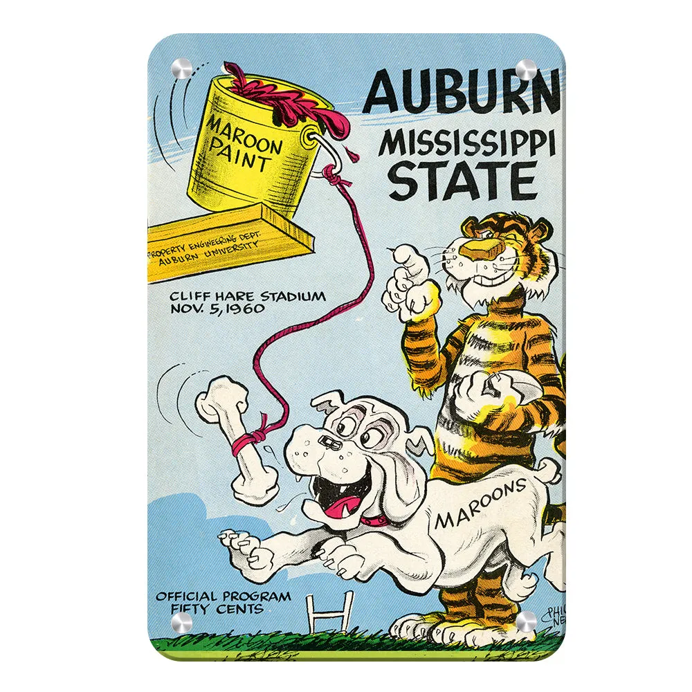 Auburn Tigers - Auburn vs Mississippi State Official Program Cover 11.5.60