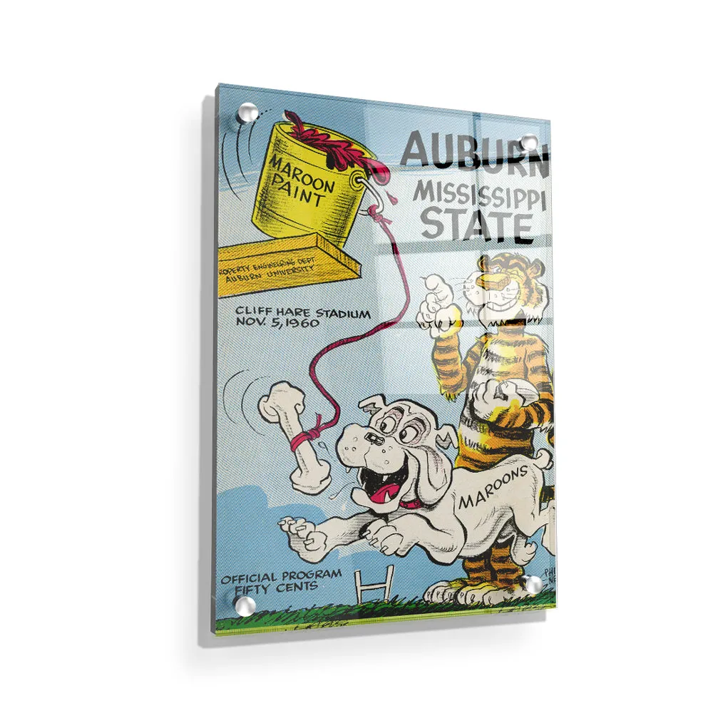 Auburn Tigers - Auburn vs Mississippi State Official Program Cover 11.5.60