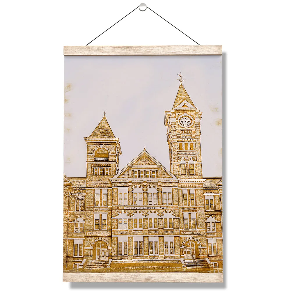 Auburn Tigers - Samford Hall Vintage Sketch