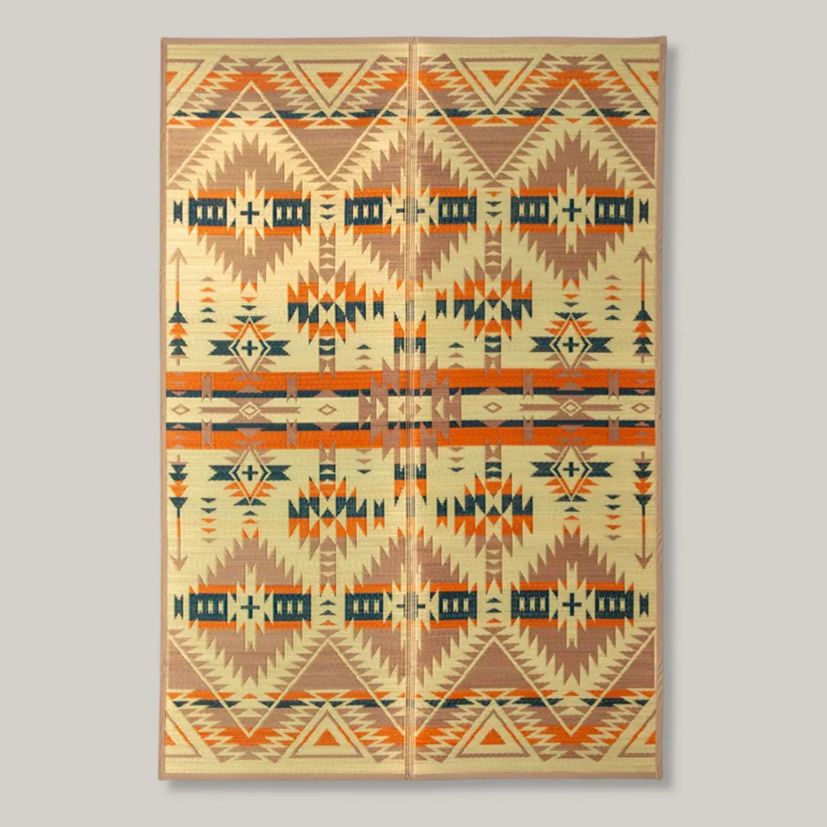 BASSHU IGUSA WOVEN RUG -  ORANGE