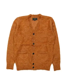 Beams Plus Cardigan Stretch Mohair Orange