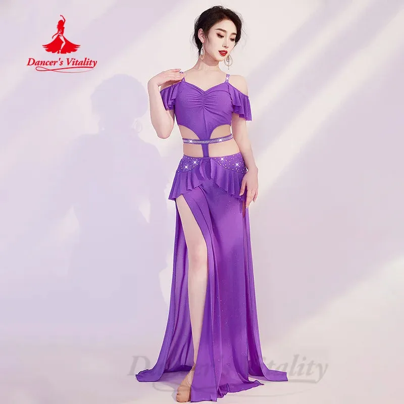 BellyDance Practice Clothes Women Customization Comfortable Light and Thin Water Yarn Dress Oriental Dance Performance Costumes