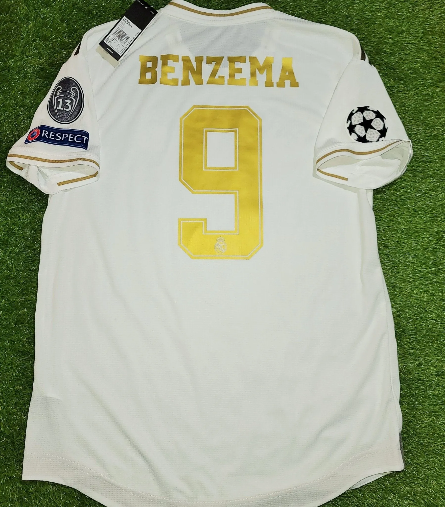 Benzema Real Madrid 2019 2020 CLIMACHILL PLAYER ISSUE UEFA Home Jersey Camiseta Shirt BNWT L SKU# DW4436