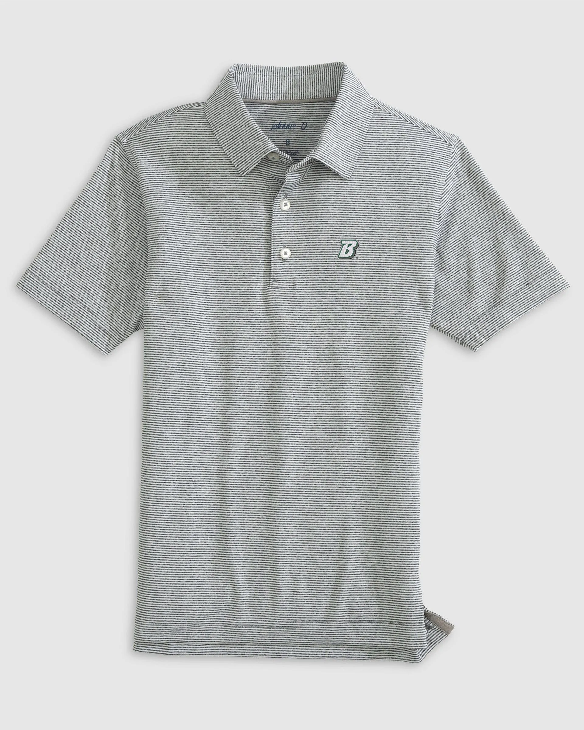 Binghamton Lyndonn Jr. Striped Jersey Performance Polo