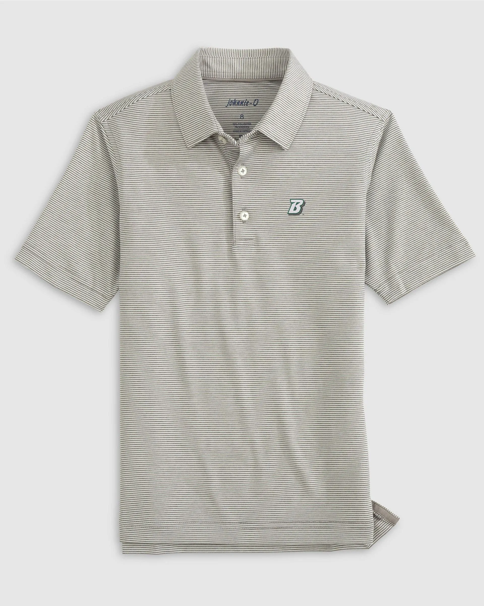 Binghamton Lyndonn Jr. Striped Jersey Performance Polo