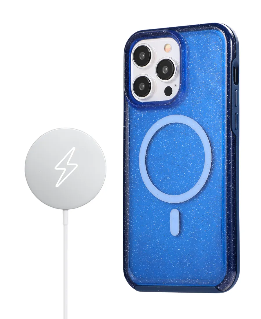 Blue Neon MagSafe Phone Case