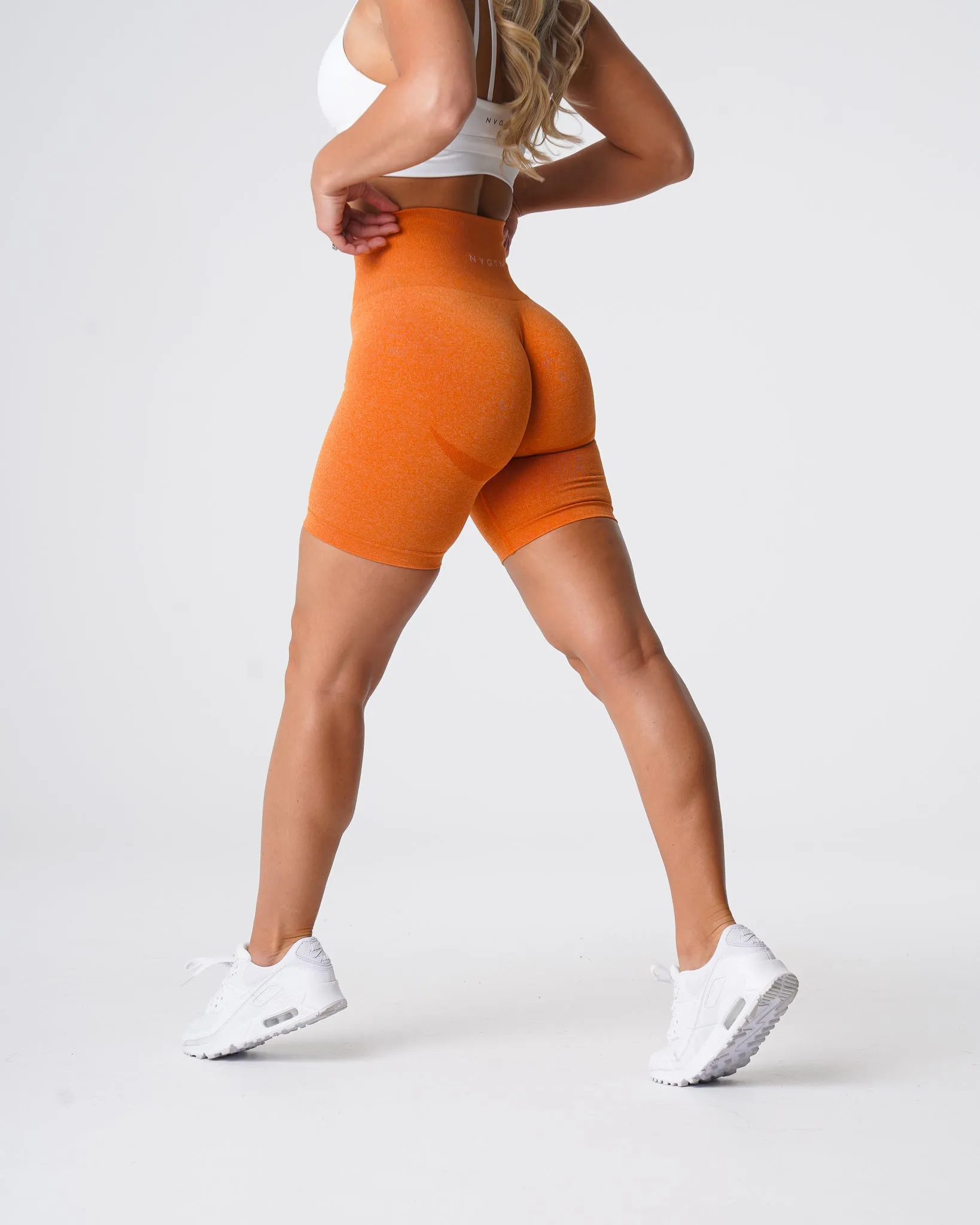 Burnt Orange Biker Shorts