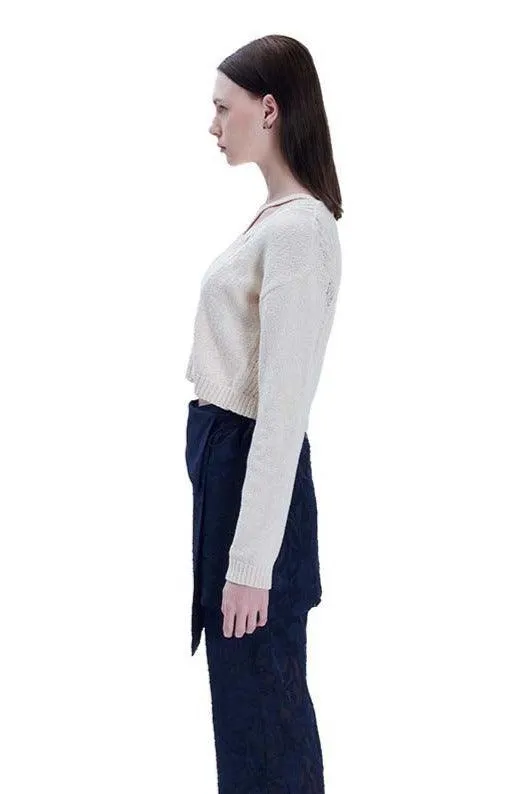 Butter Crop Knit Top and Cardigan