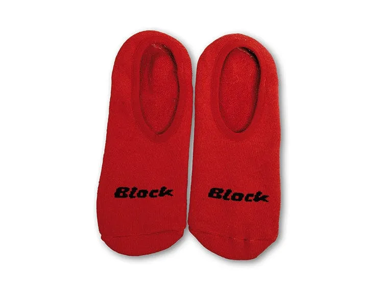 Calcetin Invisible Block No Show Unisex Rojo