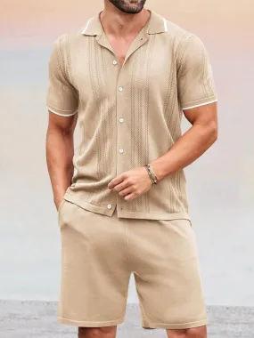 Casual Business Knit Polo Sets