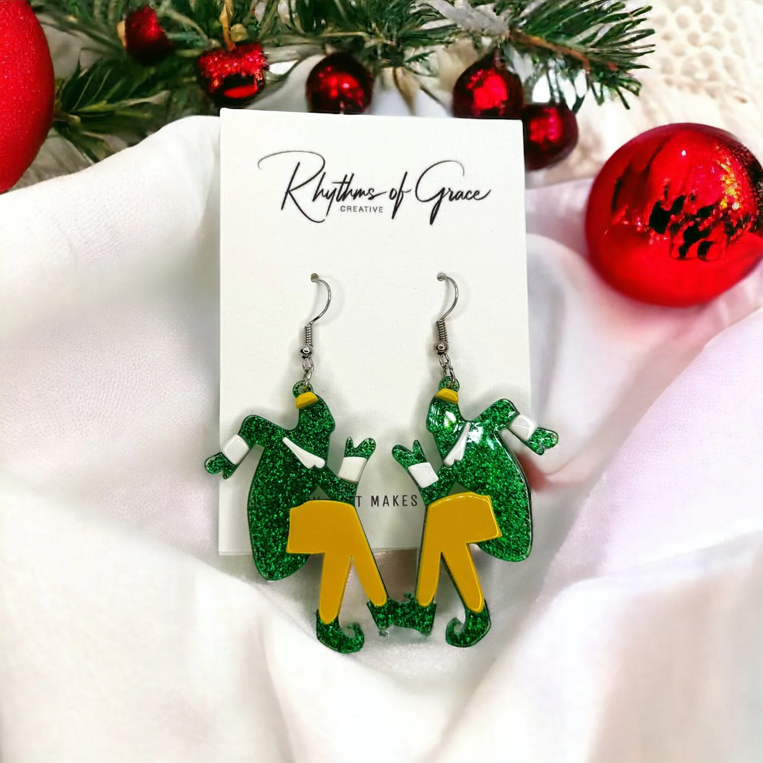 Christmas Elf Earrings - Elf Accessories, Christmas Earrings, Christmas Jewelry, Elves, Handmade Earrings, Holiday Earrings