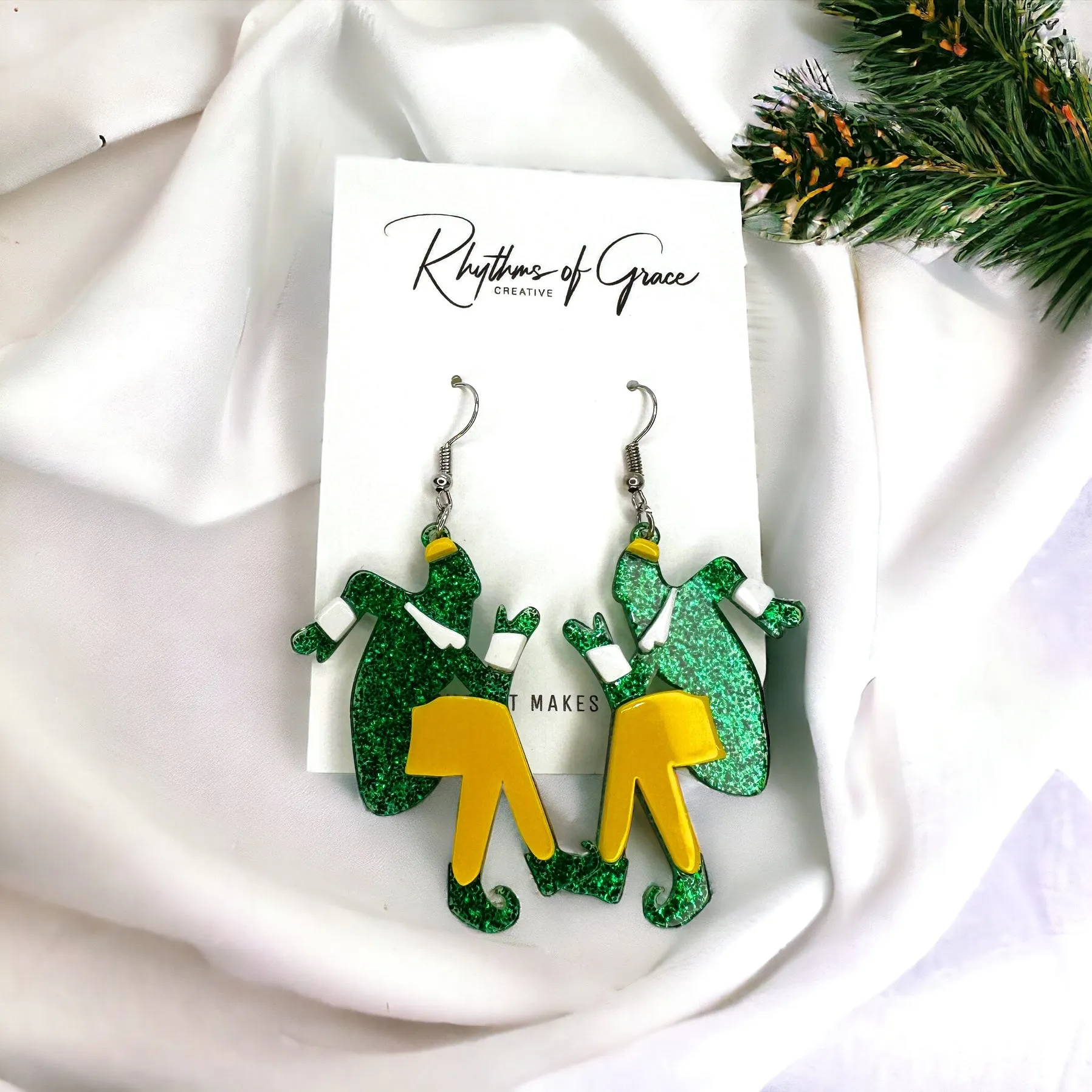 Christmas Elf Earrings - Elf Accessories, Christmas Earrings, Christmas Jewelry, Elves, Handmade Earrings, Holiday Earrings