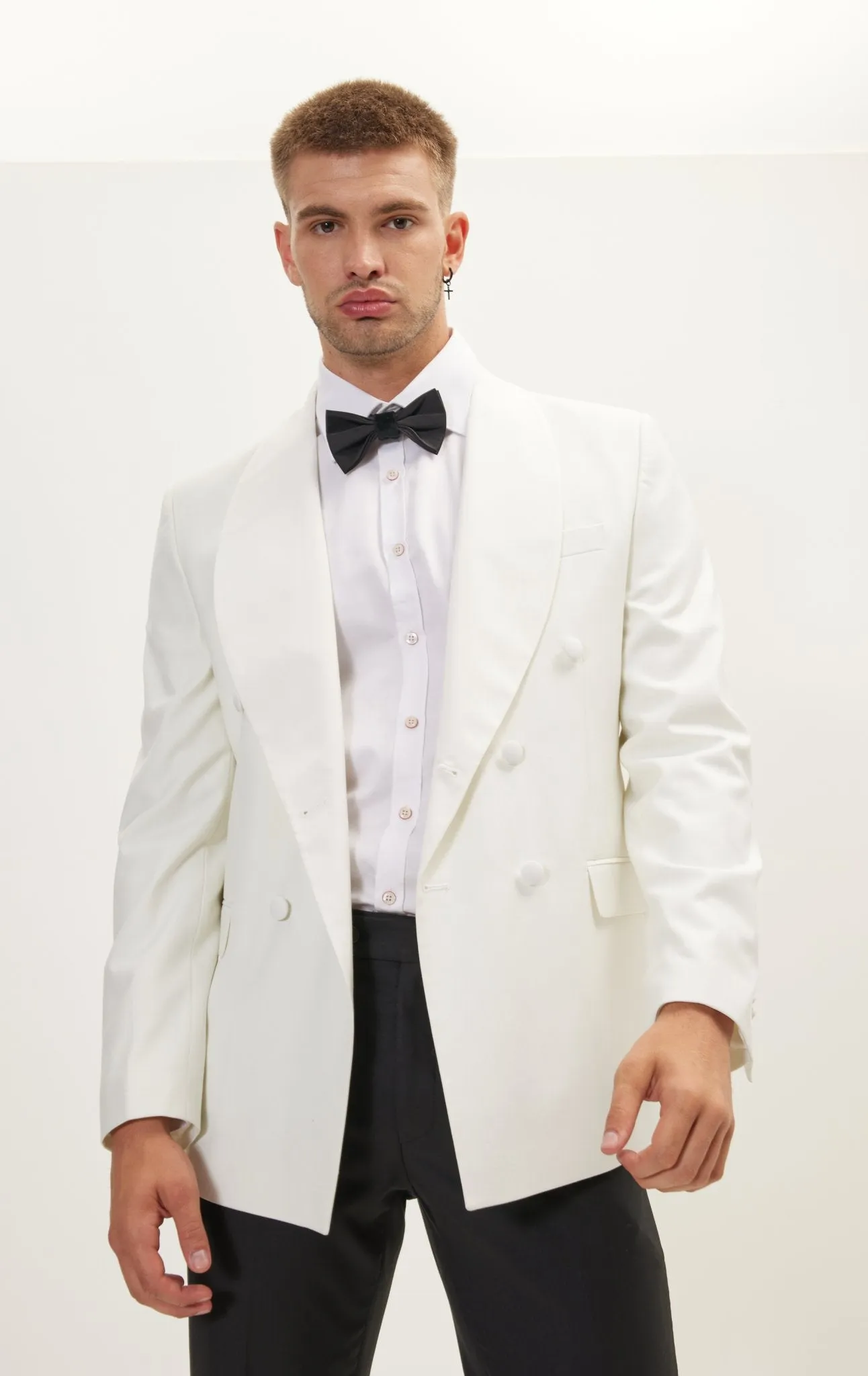 Classic Double Breasted Dinner Jacket - Off White