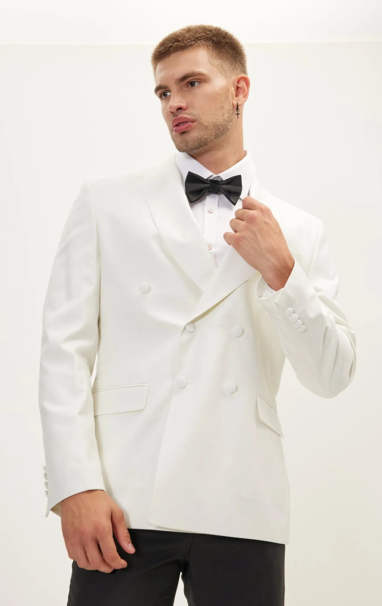 Classic Double Breasted Dinner Jacket - Off White