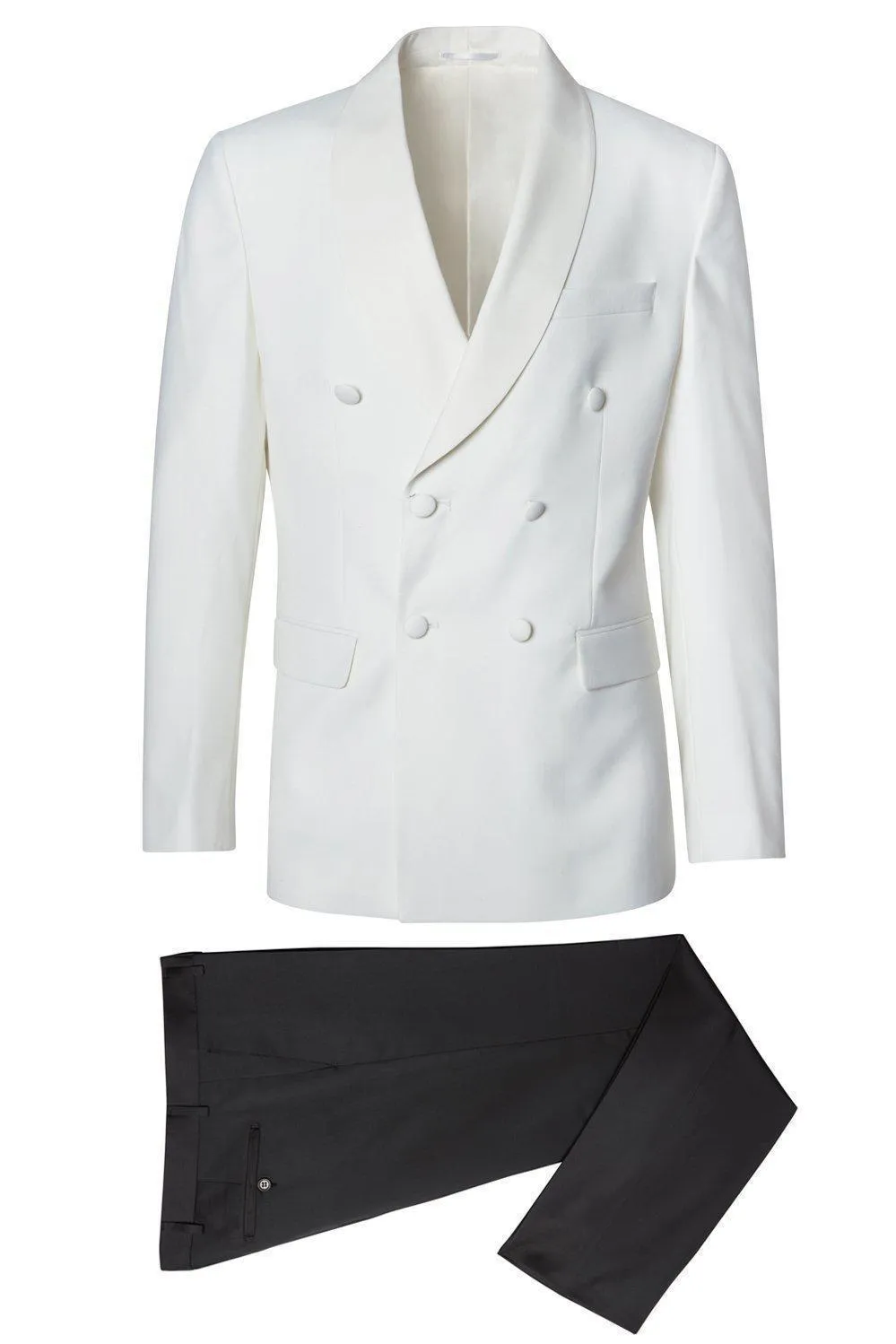 Classic Double Breasted Dinner Jacket - Off White