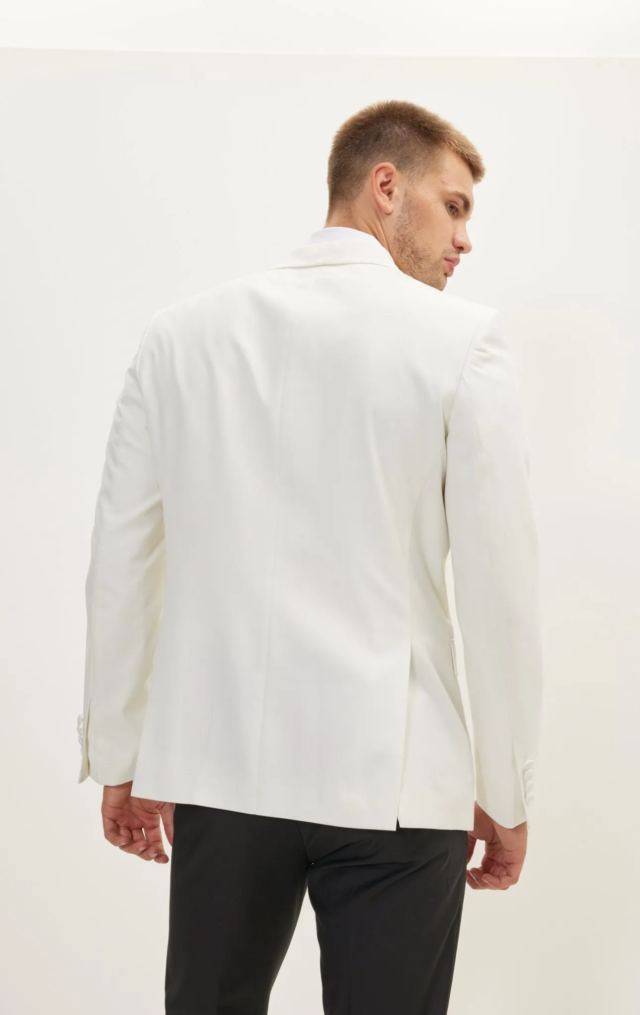 Classic Double Breasted Dinner Jacket - Off White