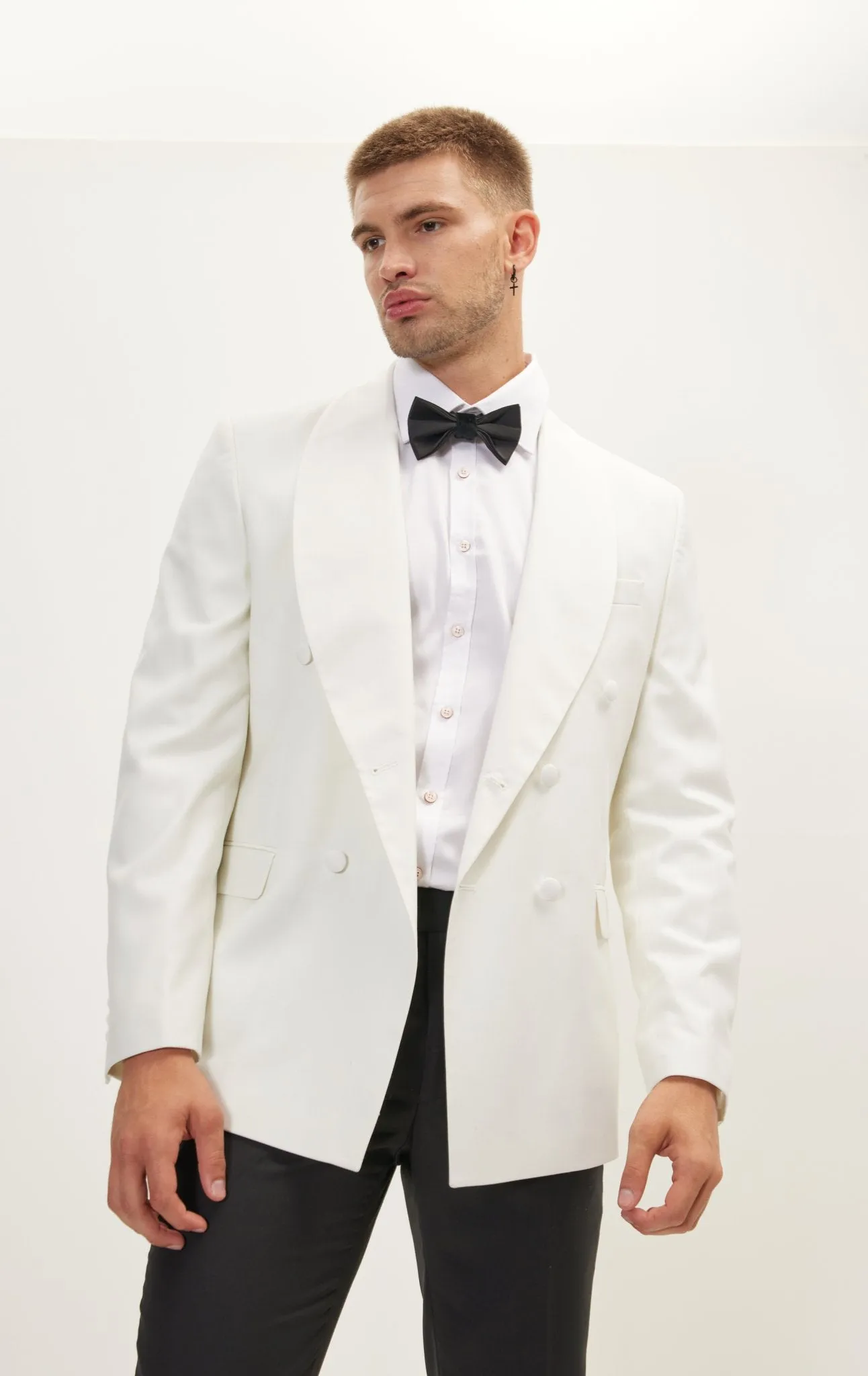 Classic Double Breasted Dinner Jacket - Off White