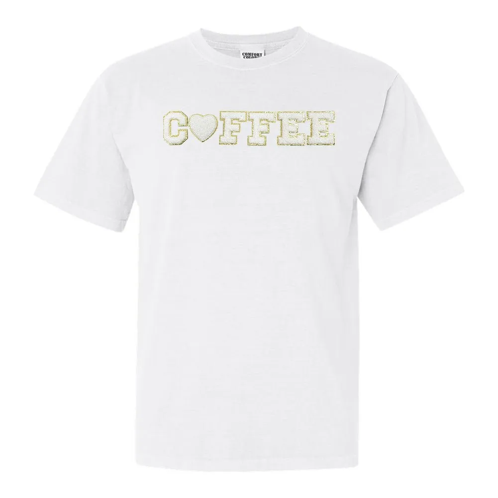 Coffee Heart Letter Patch Comfort Colors T-Shirt