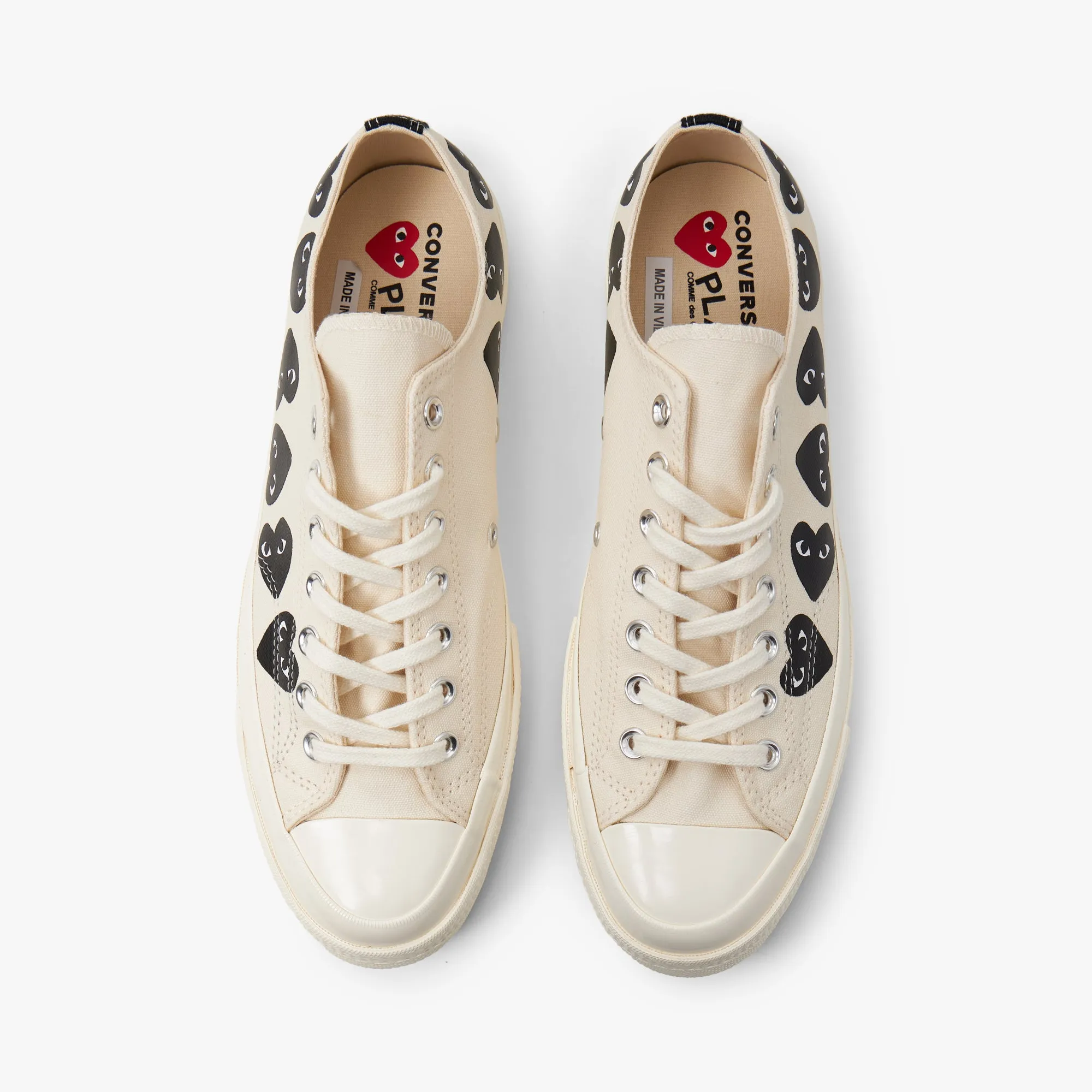 Converse x COMME des GARÇONS PLAY Chuck 70 Ox / Multi Heart Beige