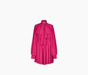 CREPE DE CHINE MIDI SHIRT DRESS FUCHSIA 23ACRO027SE1383U2741