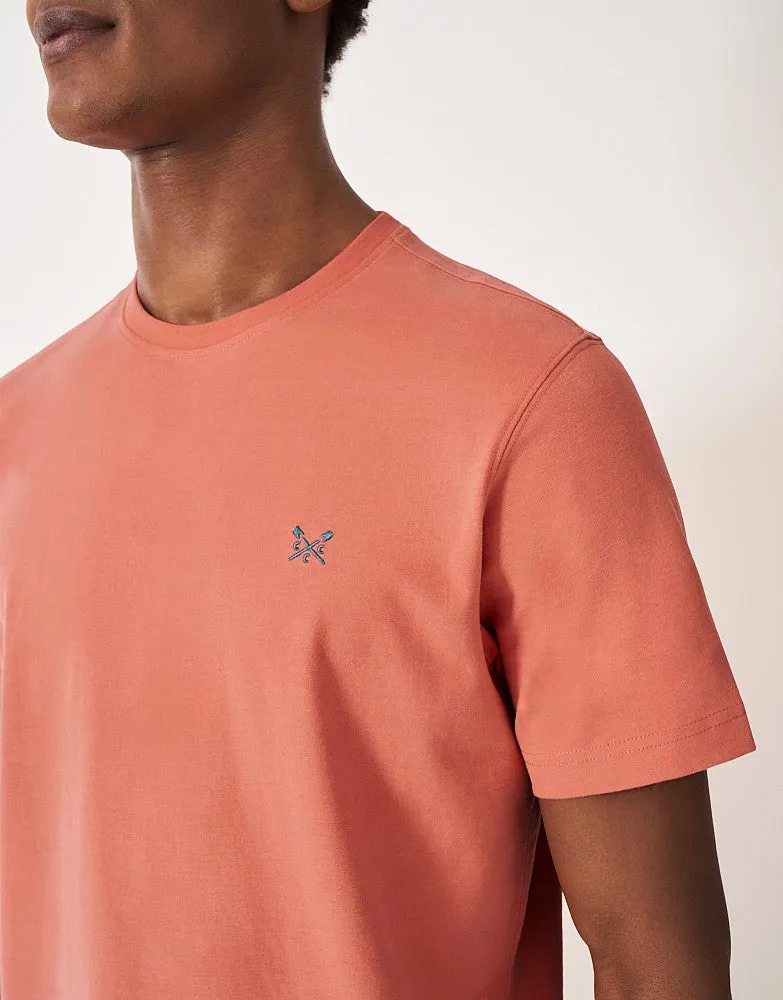 Crew Clothing Classic Crew Neck T-Shirt, 100% Cotton - Coral