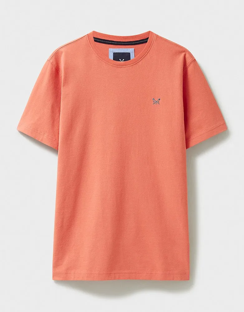 Crew Clothing Classic Crew Neck T-Shirt, 100% Cotton - Coral