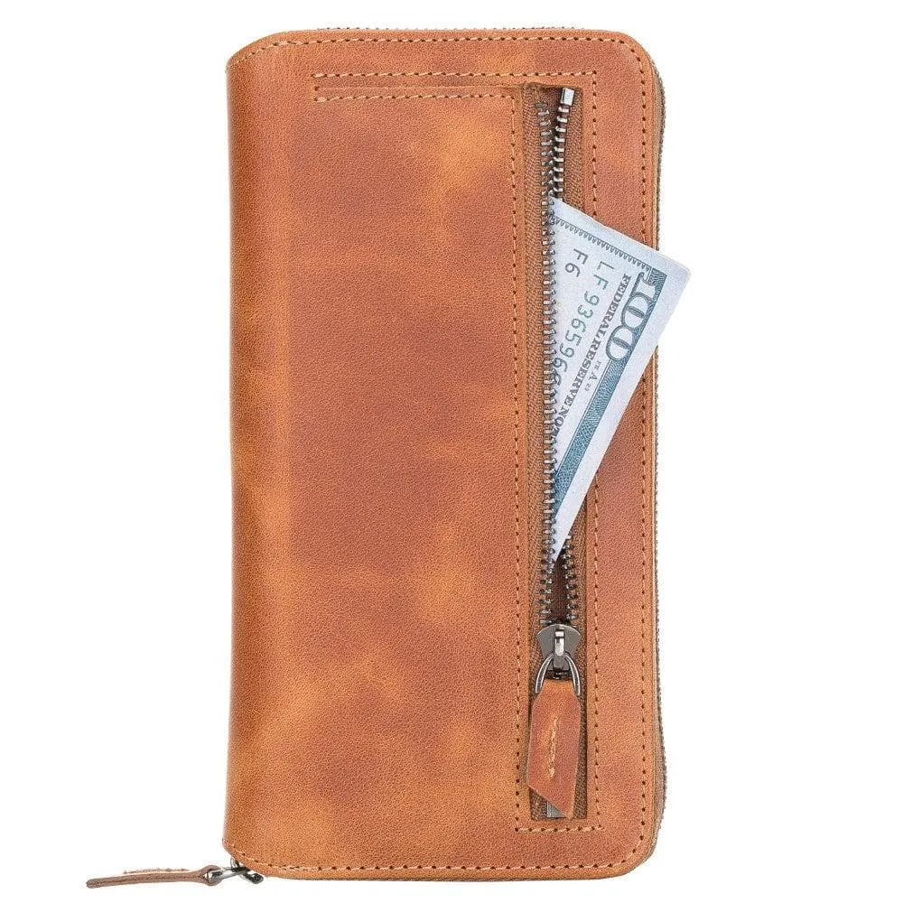 Detachable Leather Zipper Wallet Cases for Samsung Galaxy S21 Series