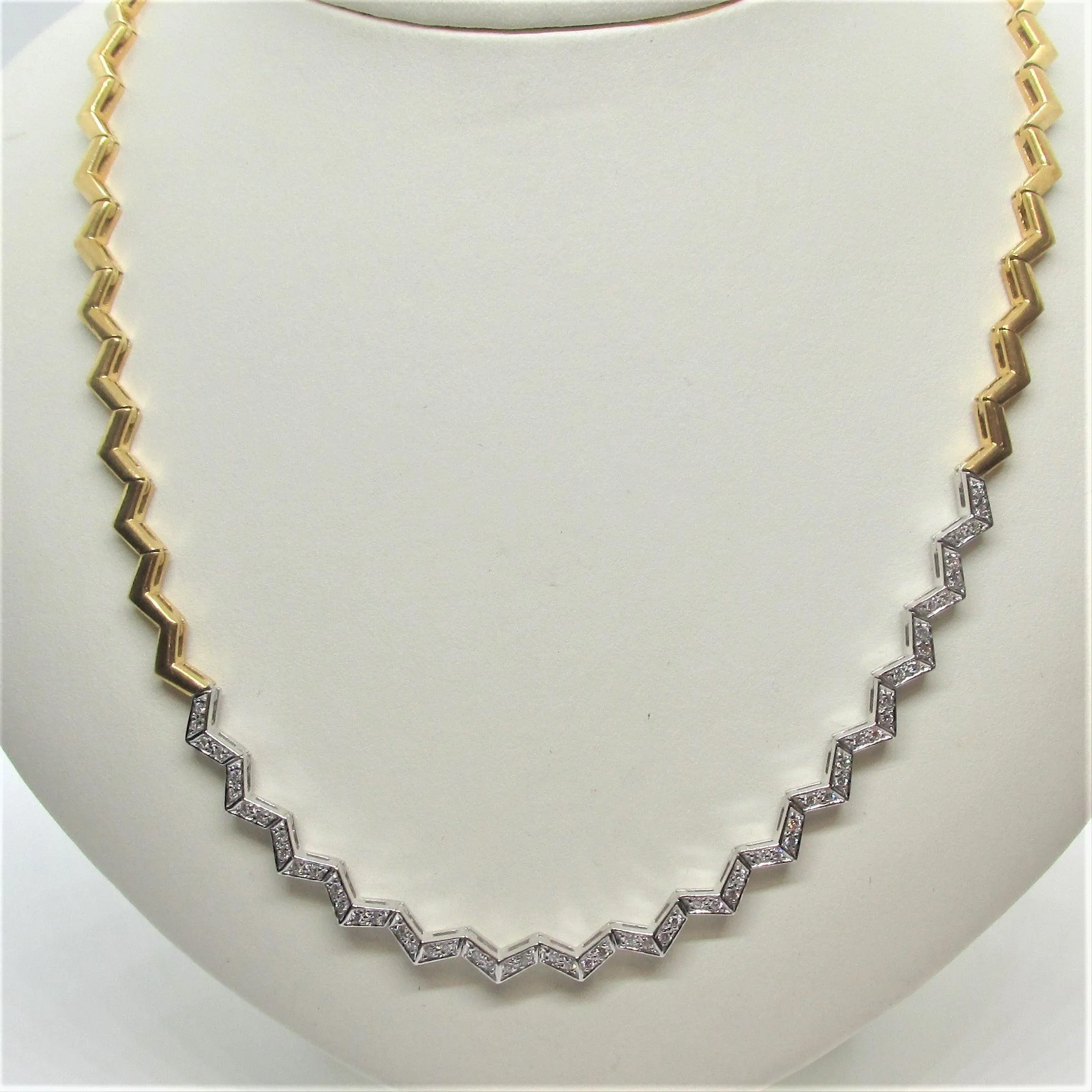 Diamond Two Tone Gold Necklace