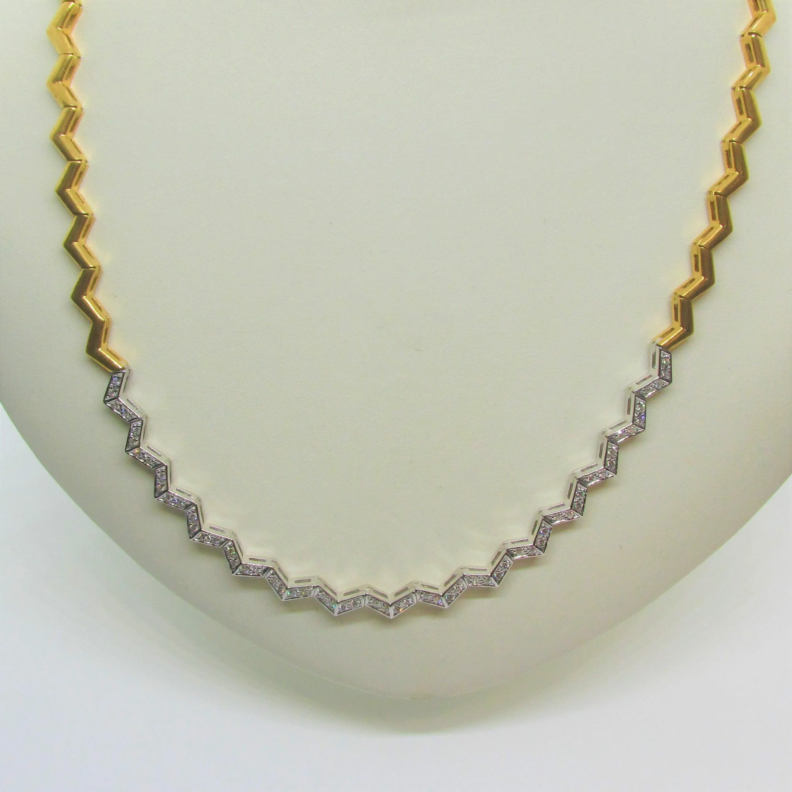 Diamond Two Tone Gold Necklace