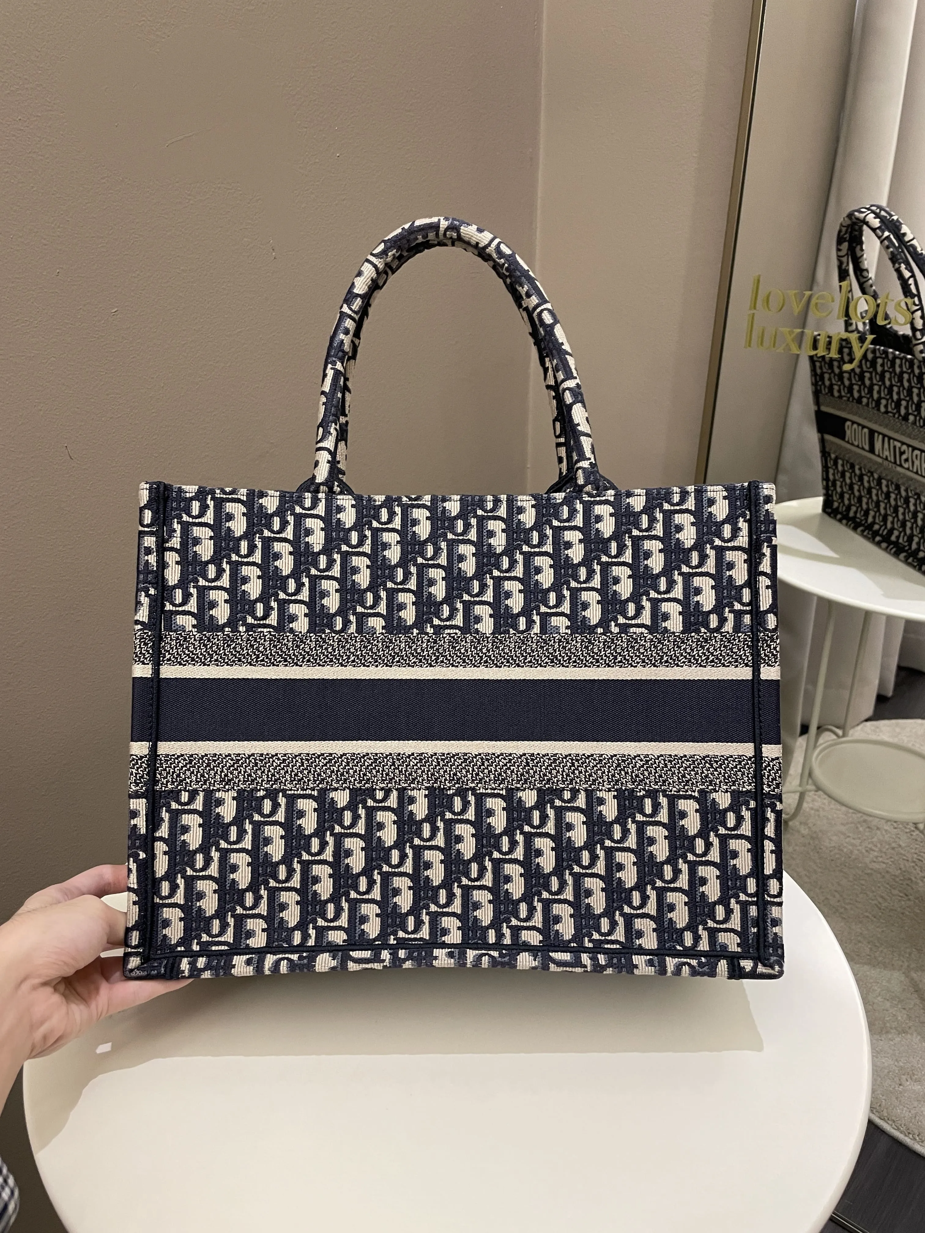 Dior Toile De Jouy Book Tote Blue Oblique