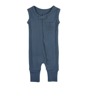 Dolphin Ribbed Sleeveless Romper