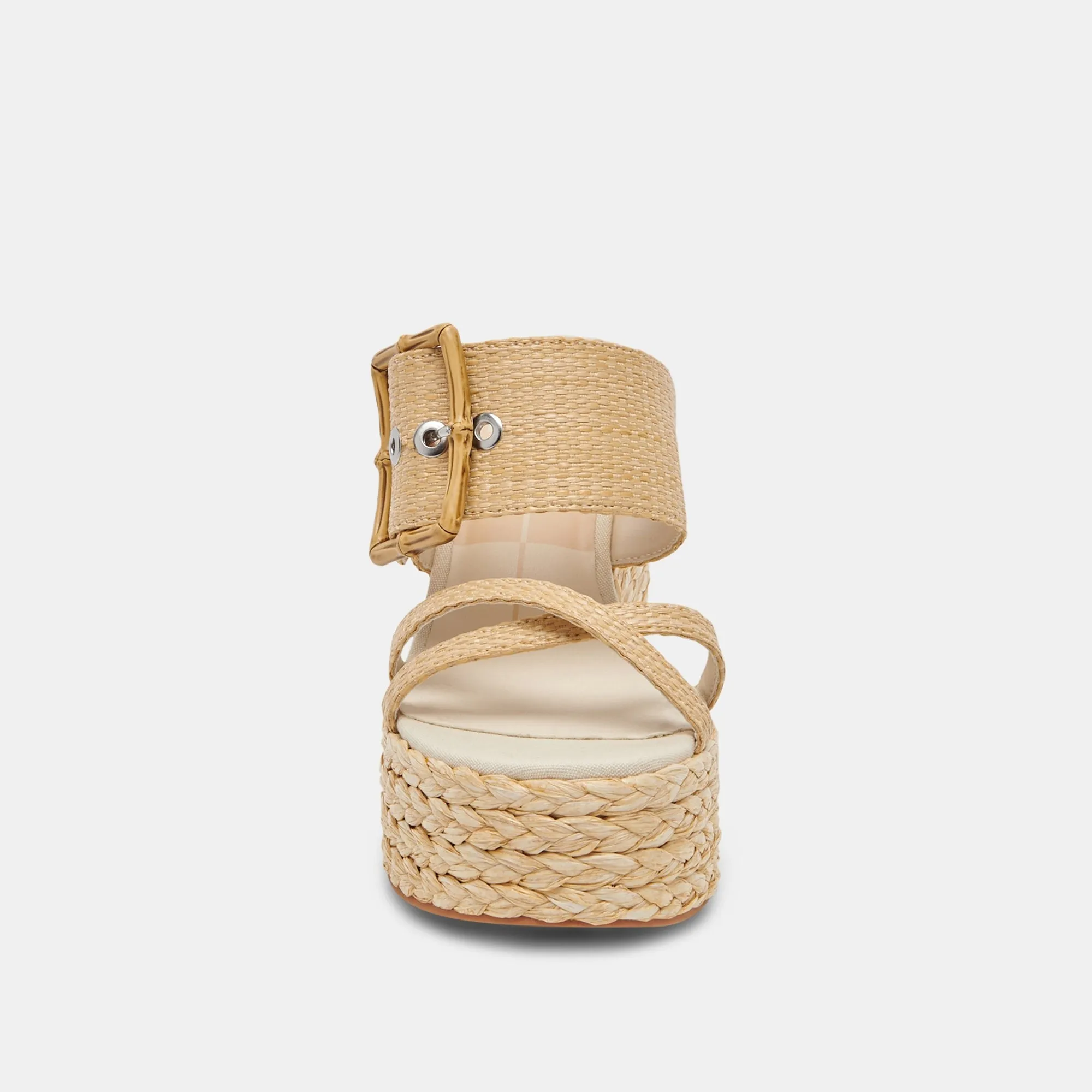 EDWINA HEELS LT NATURAL RAFFIA