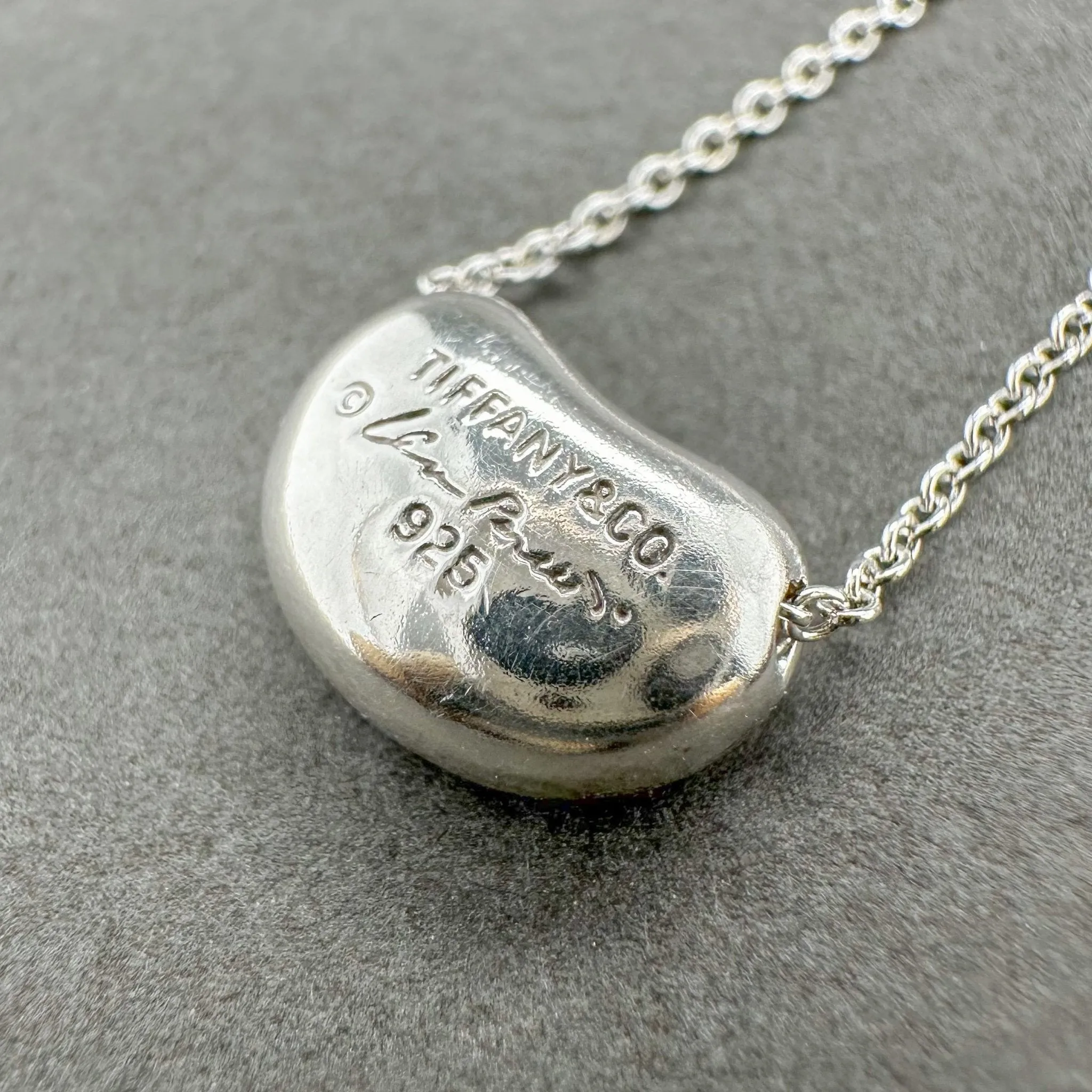 Estate Tiffany & Co. Elsa Peretti SS Bean Pendant