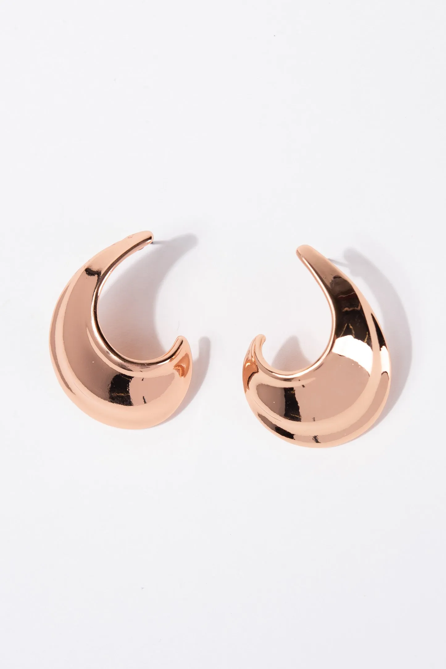 Estrella Moonlight Metal Post Earring - Rose Gold