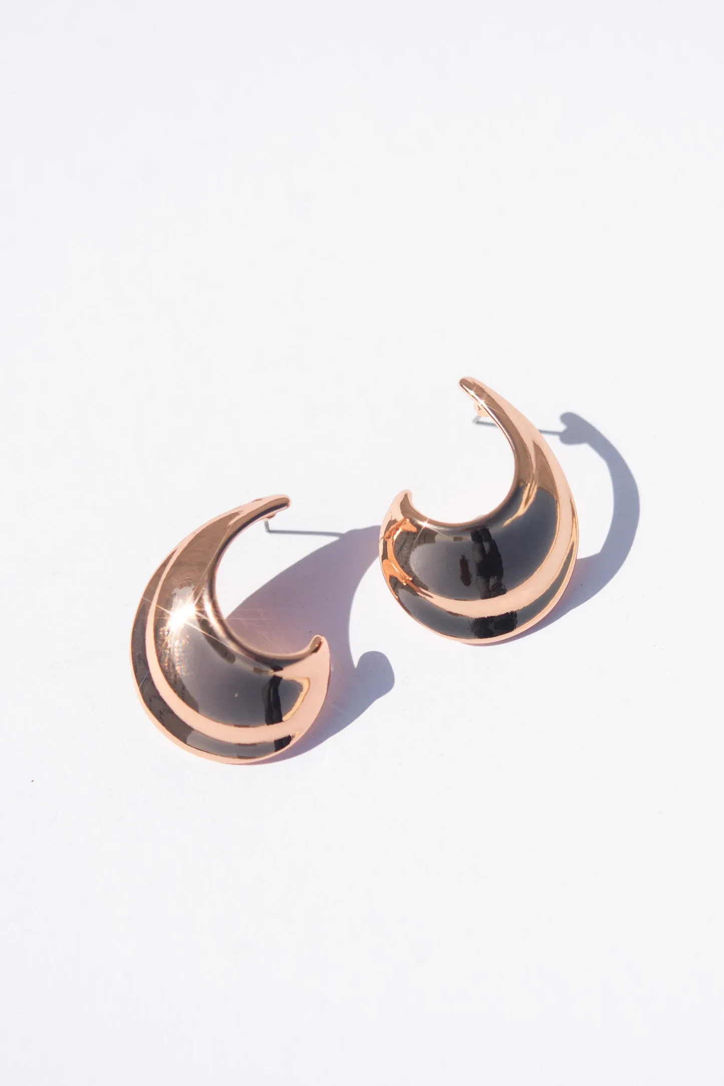 Estrella Moonlight Metal Post Earring - Rose Gold